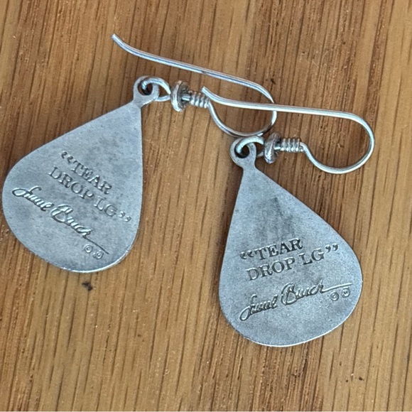 Laurel Burch Silver and Blue Teardrop Earrings - Picture 4 of 6